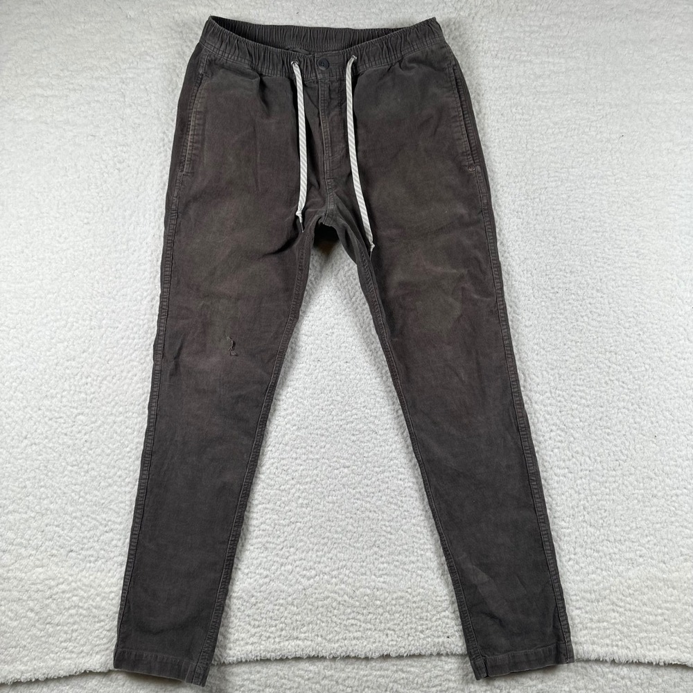 Vuori Corduroy Joggers Mens Tapered Drawstring Pants M Brown Loungewear Casual